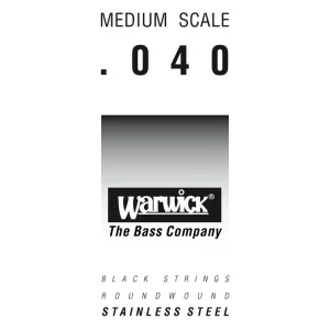Warwick Black Label Bass Strings, Stainless Steel - Bass Single String, .040", Medium Scale Nur Heute