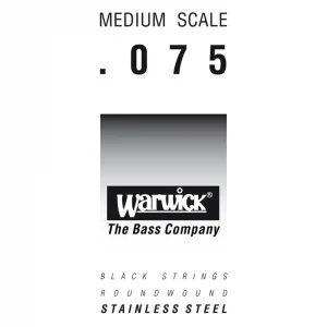 Warwick Black Label Bass Strings, Stainless Steel - Bass Single String, .075", Medium Scale Online Kaufen