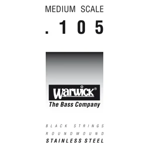 Heißes Angebot Warwick Black Label Bass Strings, Stainless Steel - Bass Single String, .105", Medium Scale