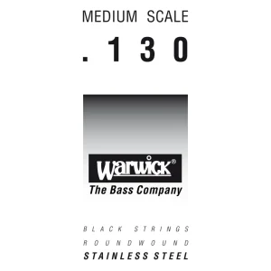 Warwick Black Label Bass Strings, Stainless Steel - Bass Single String, .130", Medium Scale Preiswert