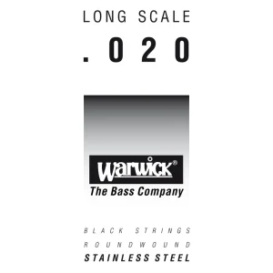 Finale Aktion Warwick Black Label Bass Strings, Stainless Steel - Bass Single String, .020", Long Scale