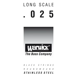 Angebot Warwick Black Label Bass Strings, Stainless Steel - Bass Single String, .025", Long Scale