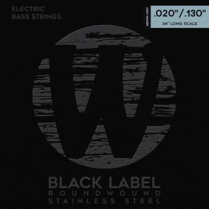 Ausverkauf Warwick Black Label Bass String Set, Stainless Steel - 6-String, Medium Light, .020-.130