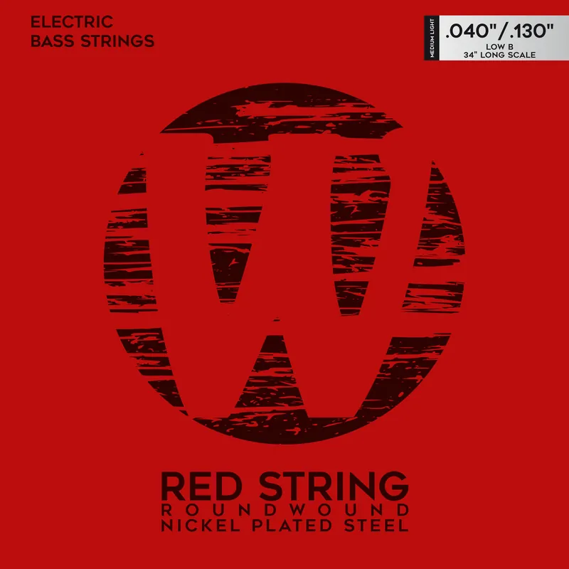 Expressversand Warwick Red Strings Bass String Set, Nickel-Plated Steel - 5-String, Low B, Medium Light, .040-.130