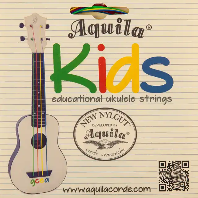 Aquila 160U - Kids Series, Multi-Color Educational Ukulele String Set - GCEA Tuning (High-G) Versand Am Gleichen Tag