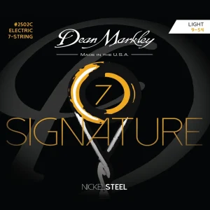 Echt Dean Markley Signature - 2502 C - Electric Guitar String Set, 7-String, Light, .009-.054