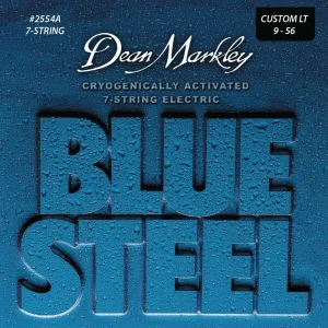 Dean Markley Blue Steel - 2554 A - Electric Guitar String Set, 7-String, Custom Light, .009-.056 Meistverkauft