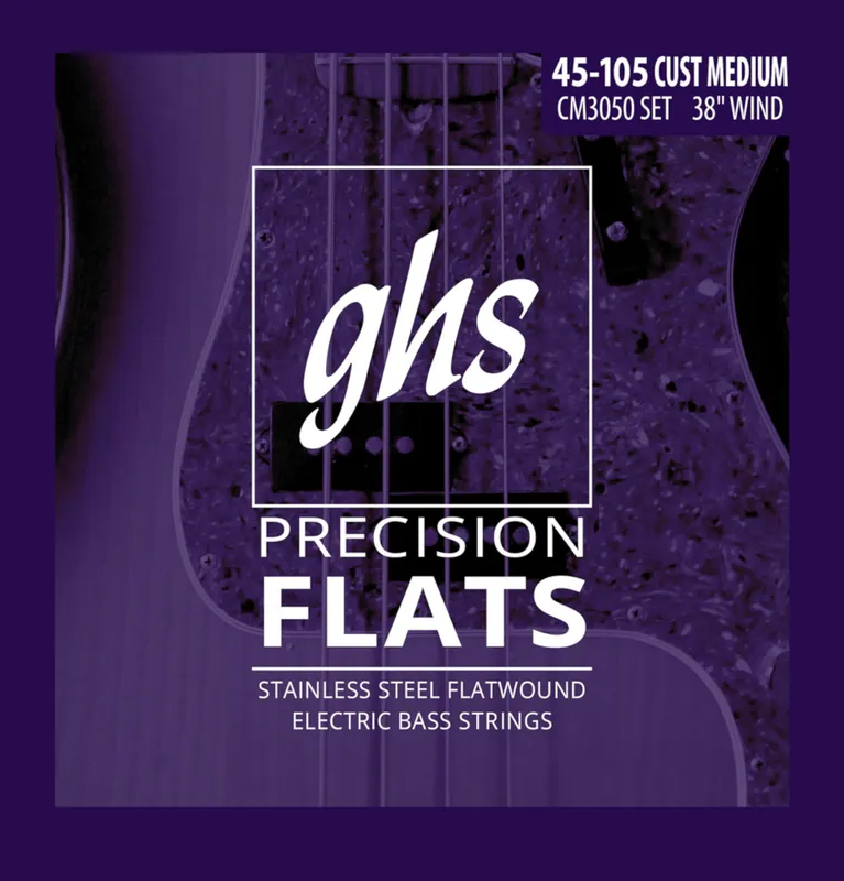 Super-Preis GHS Precision Flatwound - CM3050 - Bass String Set, 4-String, Custom Medium, .045-.105