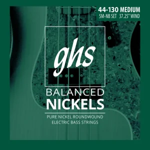GHS Balanced Nickels - 5M-NB - Bass String Set, 5-String, Medium, .044-.130 Sonderangebot