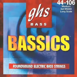 GHS Bassics - M6000 - Bass String Set, 4-String, Medium, .044-.106 Billig