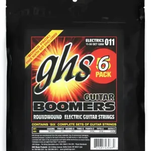 Top-Seller GHS Guitar Boomers - GBM - Electric Guitar String Set, Medium, .011-.050, 6-Pack