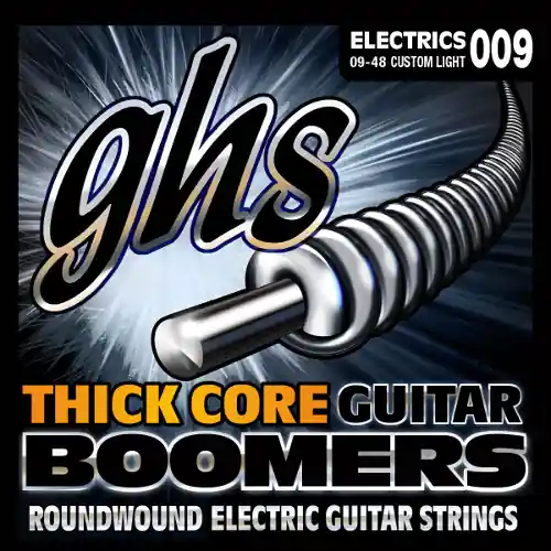 GHS Thick Core Guitar Boomers - HC-GBCL - Electric Guitar String Set, Custom Light, .009-.048 Preiswert