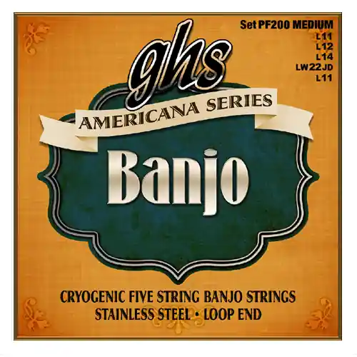 Bestpreis GHS Americana Series - PF200 - Banjo 5-String Set, Medium