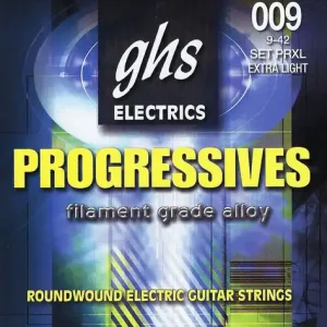 Echt GHS Progressives - PRXL - Electric Guitar String Set, Extra Light, .009-.042