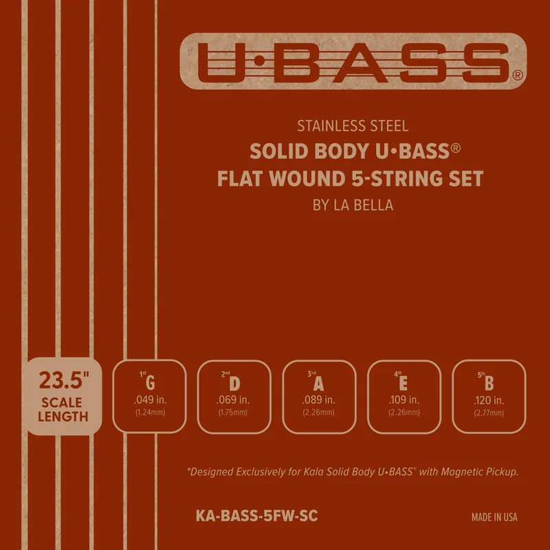 Direktkauf Kala U-Bass Solid Body Flatwound String Set, 5-String (by La Bella)