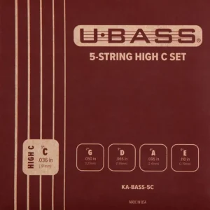 Kala U-Bass Roundwound String Set, 5-String, High C Bestseller