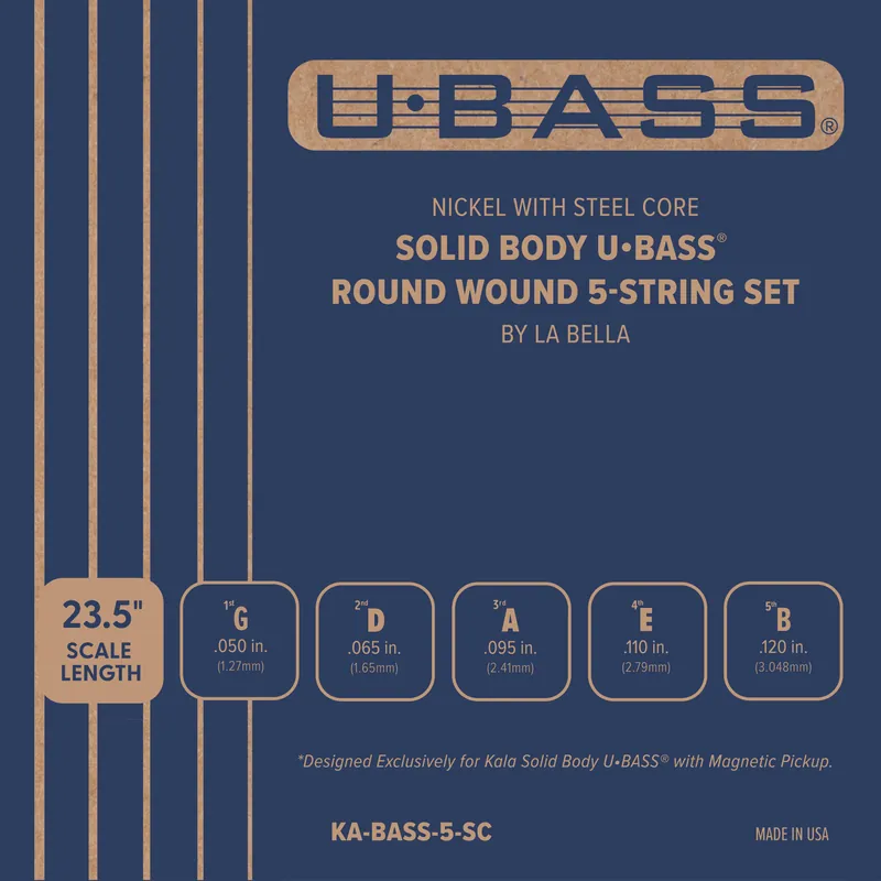 Kala U-Bass Solid Body Roundwound String Set, 5-String (by La Bella) Online Kaufen