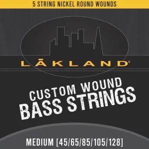 Lakland Custom Wound Nickel - Electric Bass String Set, 5-String, Medium, .045-.128 Billig