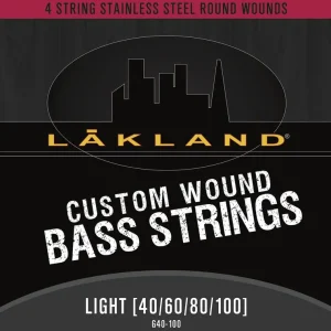 Lakland Custom Wound Stainless Steel - Electric Bass String Set, 4-String, Light, .040-.100 Neuheit