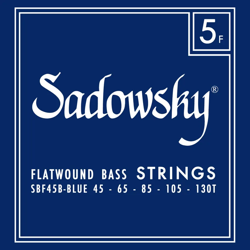 Sadowsky Blue Label Bass String Set, Stainless Steel, Flatwound, Taperwound, Long Scale (34") - 5-String, 045-130 Preisknaller