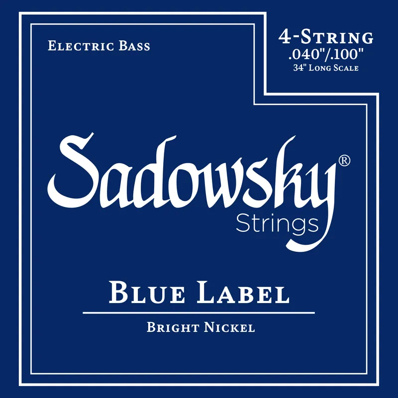 Finale Aktion Sadowsky Blue Label Bass String Set, Nickel, Long Scale (34") - 4-String, 040-100