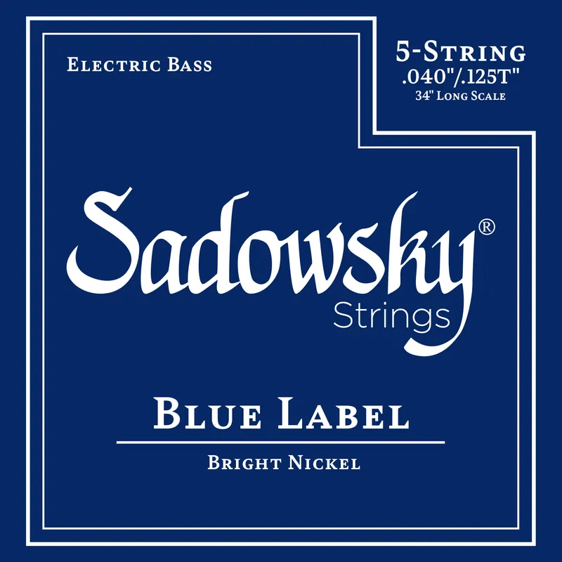 Sonderaktion Sadowsky Blue Label Bass String Set, Nickel, Taperwound, Long Scale (34") - 5-String, 040-125