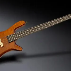 Preis Gesenkt Warwick Masterbuilt Streamer Jazzman, 4-String - Amber Transparent Satin