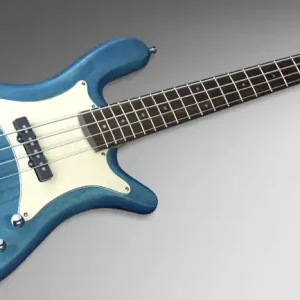 Wochenendangebot Warwick Masterbuilt Streamer CV, 4-String - Turquoise Blue Transparent Satin