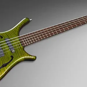 Bestpreis Warwick Masterbuilt Infinity, Flamed Maple, 5-String - Emeraude Green Transparent High Polish
