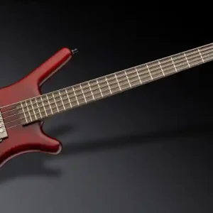 Gratis Versand Warwick Masterbuilt Corvette $$, 5-String - Burgundy Red Transparent Satin