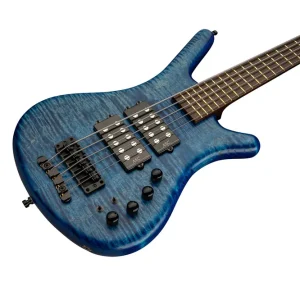 Finale Aktion Warwick Masterbuilt Corvette $$, 5-String - Bleached Blue Transparent Satin