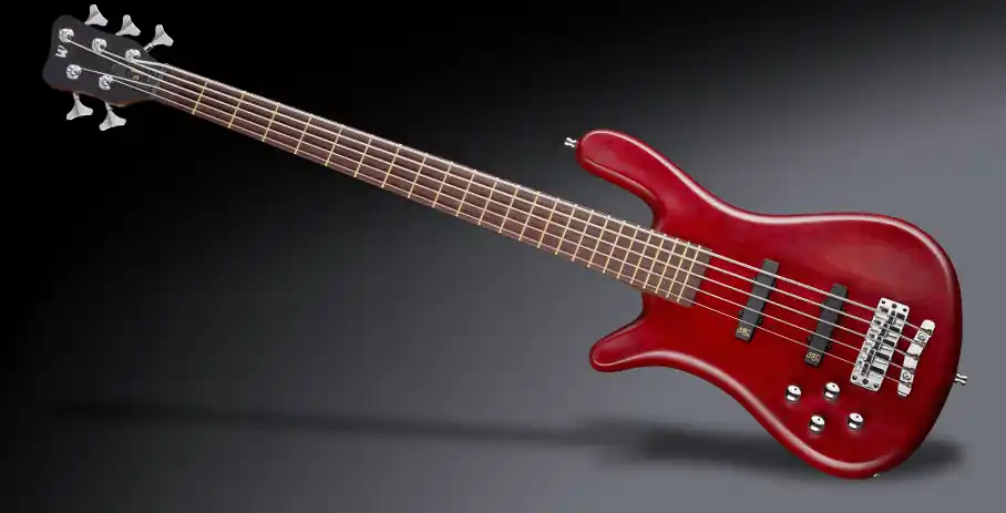 Markenware Warwick Teambuilt Pro Series Streamer LX, Lefthand, 5-String - Burgundy Red Transparent Satin