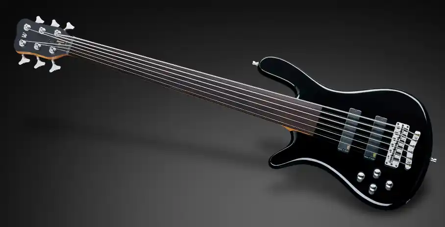 Warwick Teambuilt Pro Series Streamer LX, Lefthand, 6-String, Fretless - Solid Black High Polish Direktkauf