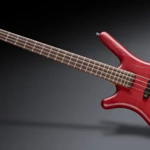 Zertifiziert Warwick Teambuilt Pro Series Corvette Ash, Lefthand, 4-String, Active Pickups and Electronics - Burgundy Red Transparent Satin
