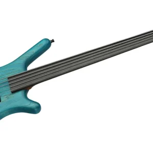 Aktuell Warwick Teambuilt Pro Series Corvette $$, Fretless, 5-String - Turquoise Blue Transparent Satin
