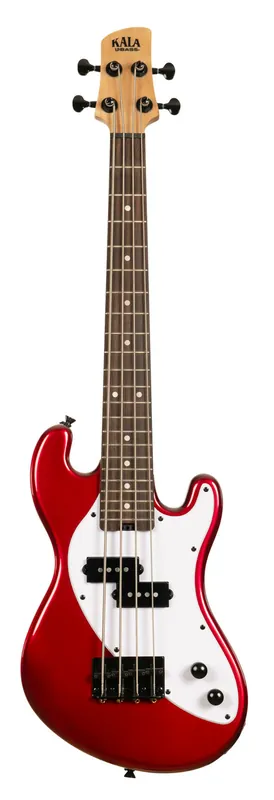 Neue Kollektion U-Bass Solid Body 4-String, Fretted - Candy Apple Red with Bag