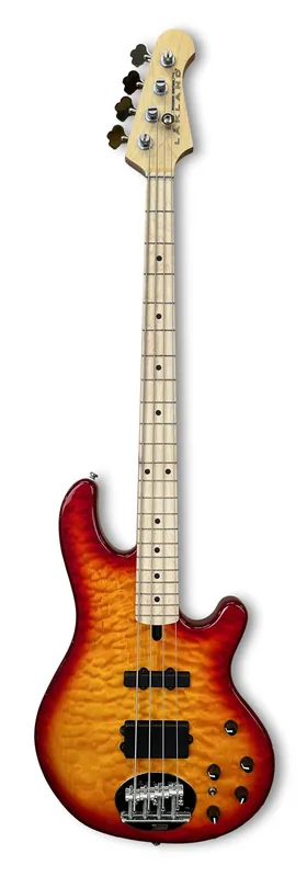 Sonderangebot Lakland Skyline 44-02 Deluxe Bass, 4-String - Quilted Maple Top, Cherry Sunburst Gloss