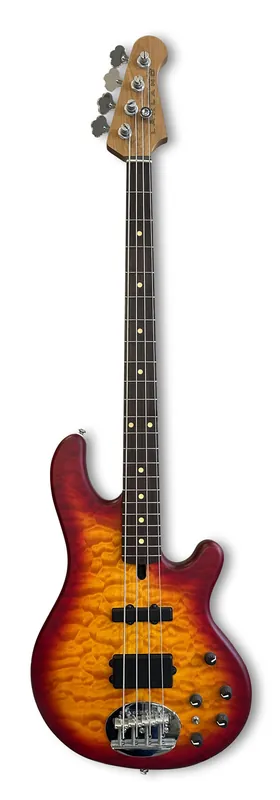 Garantierte Lieferung Lakland Skyline 44-02 Deluxe Bass, 4-String - Quilted Maple Top, Cherry Burst Satin