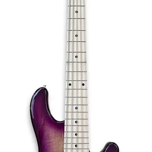 Bestseller Lakland Skyline 55-02 Deluxe Bass, 5-String - Spalted Maple Top, Violet Burst Gloss