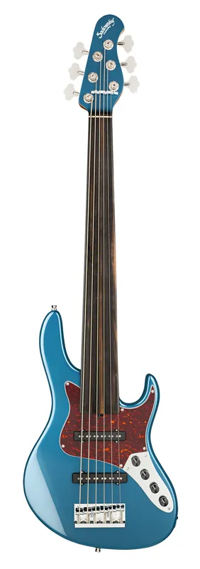 Nur Heute Sadowsky Custom Shop 24-Fret Vintage J/J Bass, 6-String, Fretless - Solid Dark Lake Placid Blue Metallic High Polish - 25-4692