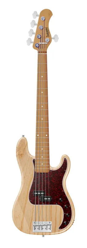 Abverkauf Sadowsky MasterBuilt 20-Fret Ultra Vintage P Bass, Swamp Ash Body, Roasted Maple Fingerboard, 5-String - Natural Transparent Satin
