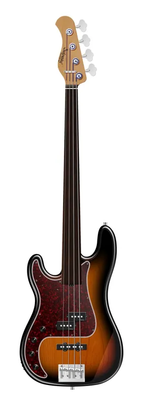 Neue Ware Sadowsky MasterBuilt 21-Fret Hybrid P/J Bass, Red Alder Body, Tigerstripe Ebony Fingerboard, 4-String, Fretless, Lefthand - '59 Burst Transparent High Polish