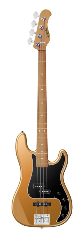 Abverkauf Sadowsky MasterBuilt 21-Fret Hybrid P/J Bass, Swamp Ash Body, Roasted Maple Fingerboard, 4-String - Solid Firemist Gold Metallic Satin