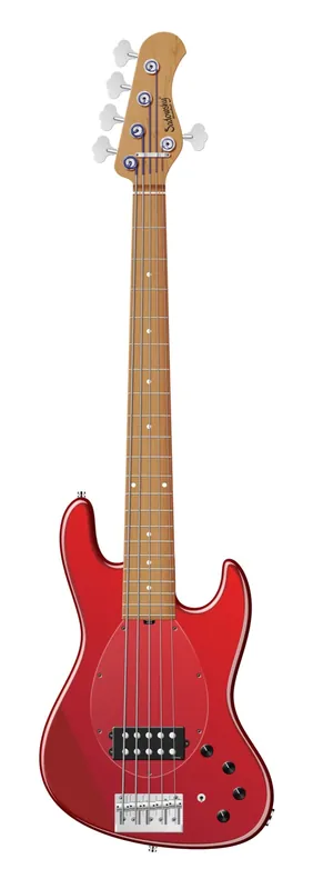 Abverkauf Sadowsky MasterBuilt 21-Fret Vintage M Bass, Swamp Ash Body, Roasted Maple Fingerboard, 5-String - Solid Candy Apple Red Metallic High Polish