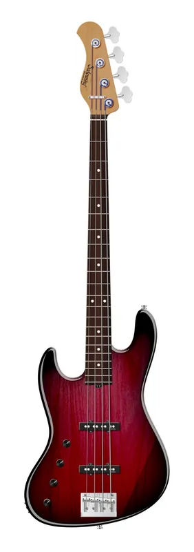 Abverkauf Sadowsky MasterBuilt 21-Fret Standard J/J Bass, Red Alder Body, Morado Fingerboard, 4-String, Lefthand - Burgundy Blackburst Transparent High Polish