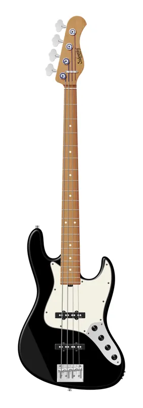 Ausverkauf Sadowsky MasterBuilt 21-Fret Vintage J/J Bass, Swamp Ash Body, Roasted Maple Fingerboard, 4-String - Solid Black Satin