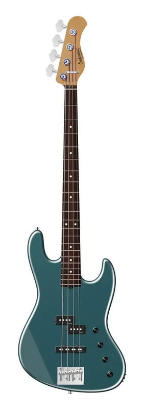 Aktuell Sadowsky MasterBuilt 21-Fret Verdine White Artist Line, Red Alder Body, Morado Fingerboard, 4-String - Solid Vintage Teal Green Metallic Satin