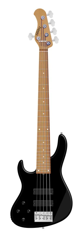 Abverkauf Sadowsky MasterBuilt 24-Fret Modern Bass, Swamp Ash Body, Roasted Maple Fingerboard, 5-String, Lefthand - Solid Black Satin