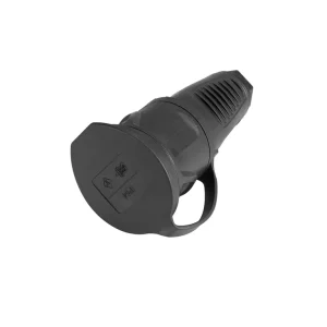 PC ELECTRIC Schutzkontakt Kupplung Gummi sw/bl Sonderangebot
