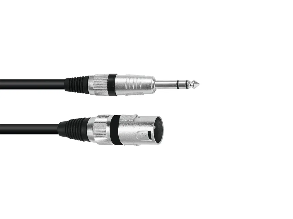 OMNITRONIC Adapterkabel XLR(M)/Klinke stereo 0,2m sw Bestpreis